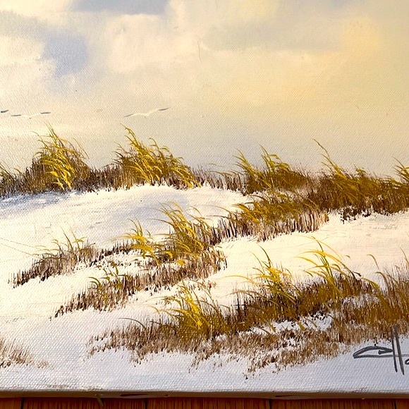 Seacoast Oil Painting on Canvas, 12x16 - Picture 8 of 13